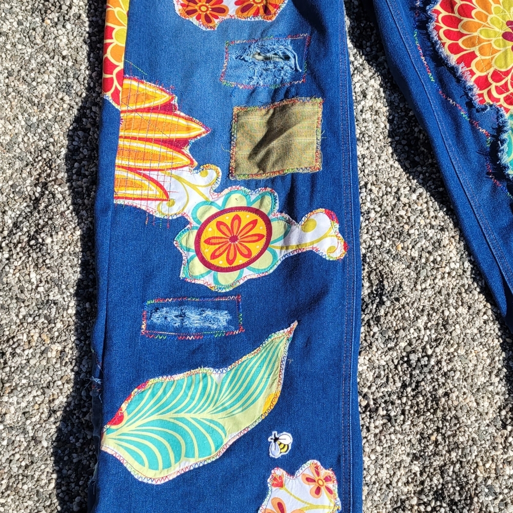 Womens Custom Handcrafted Patchwork Jeans By Thre… - image 7